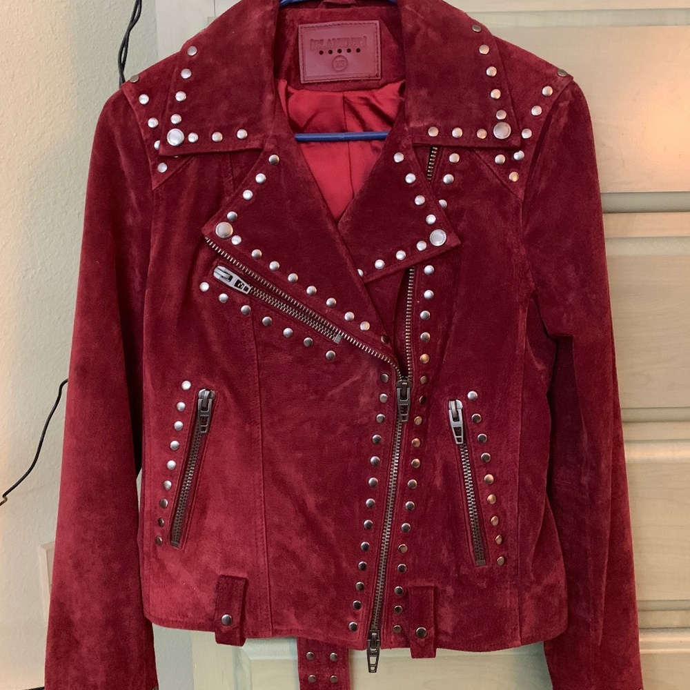 LIKE NEW!!! BLANK NYC SUEDE STUDDED MOTO JACKET